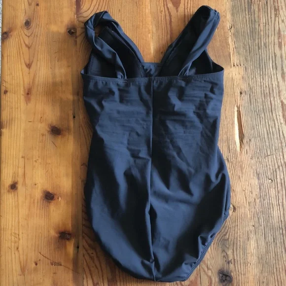 Land’s End charcoaled gray one piece swimsuit size 6 - Picture 2 of 4